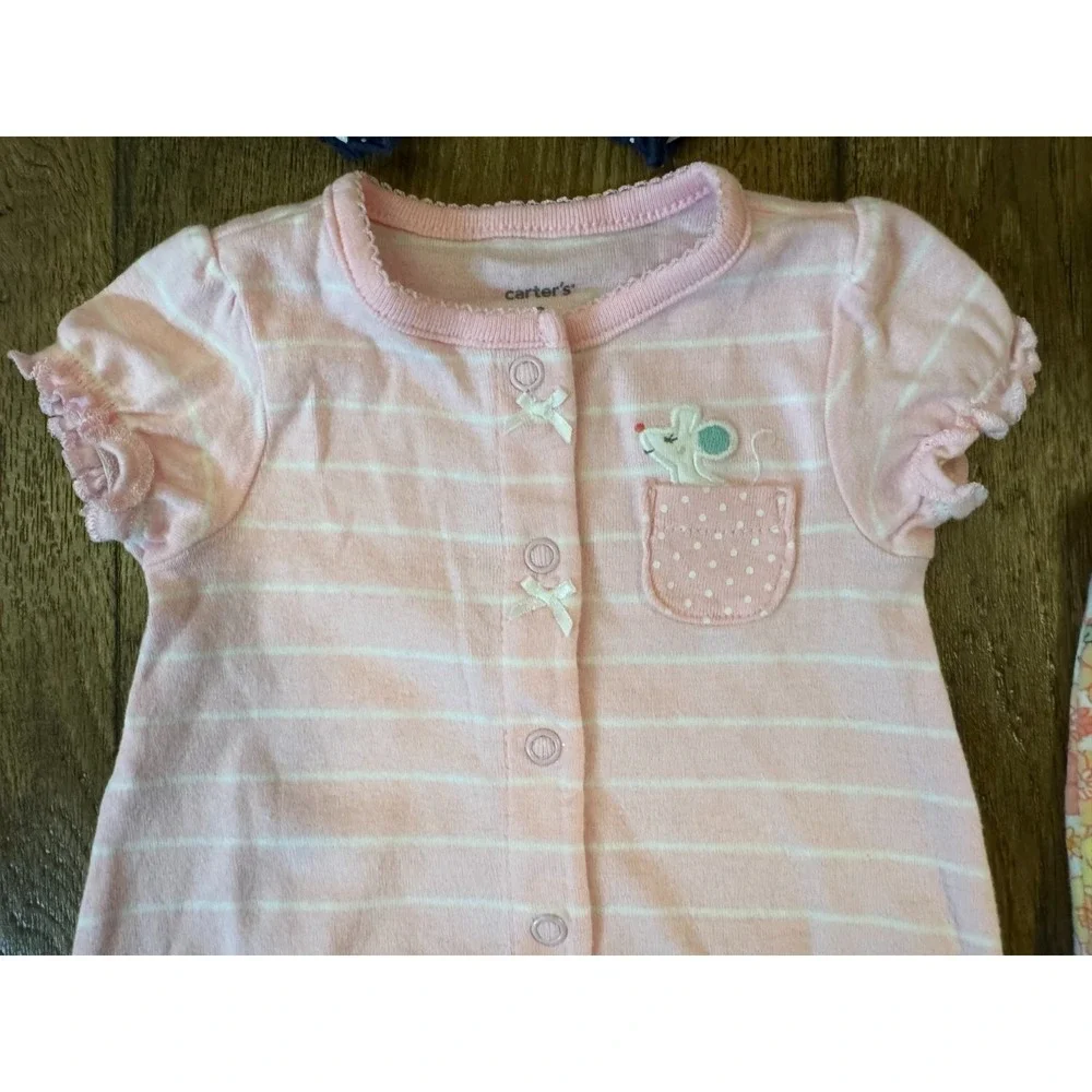 Carters Baby Girl Clothes‎ Lot 3 Months Rompers Outfits Summer Shorts 1 PC Mouse